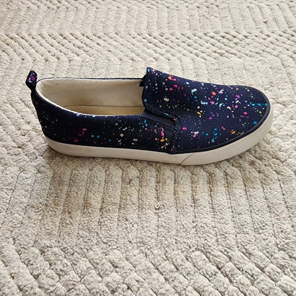 Cat & Jack Kids Slip-On Sneakers | Paint Splatter | Size 4 - Picture 6 of 10